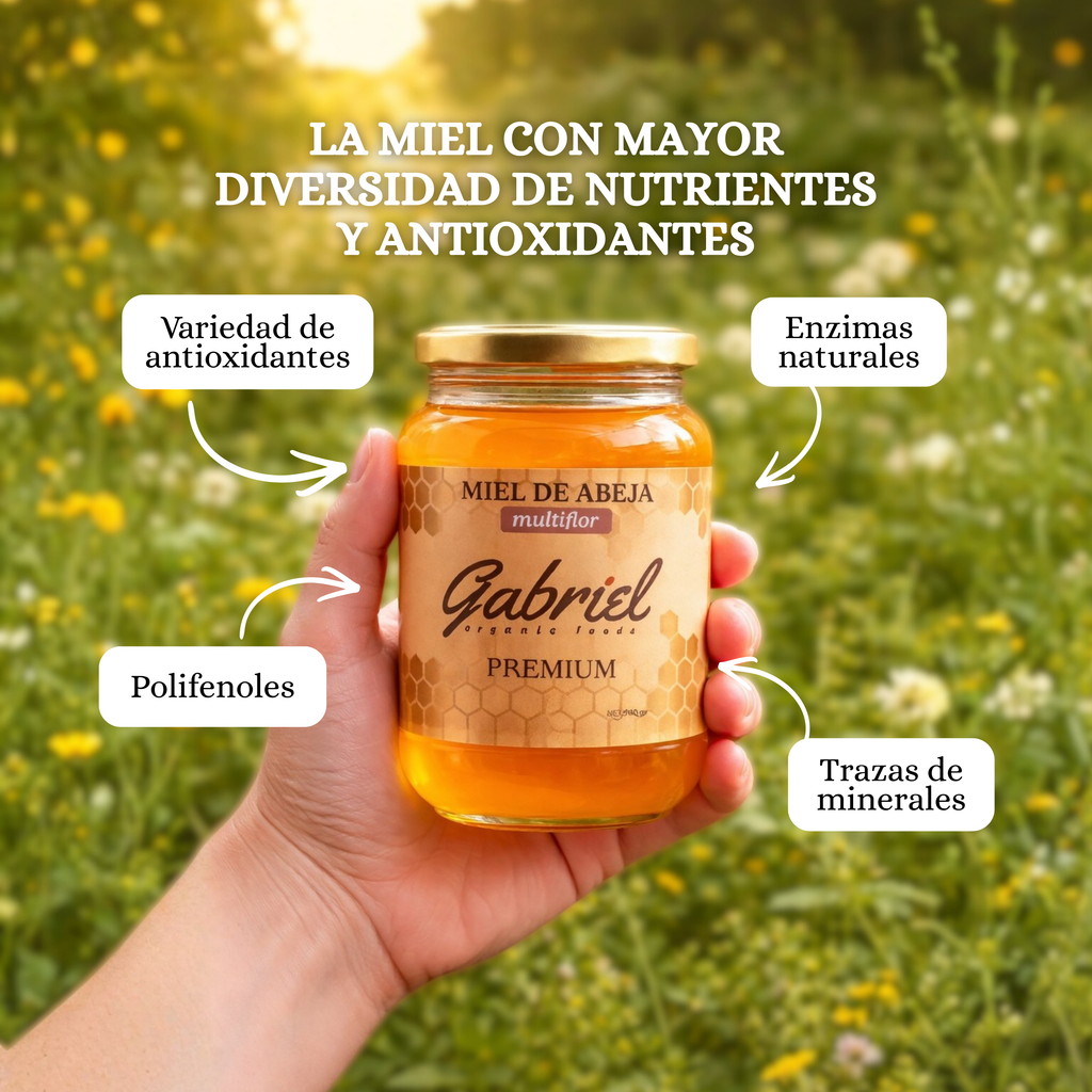Miel de Abeja 100% Pura de Multiflor (500 g)