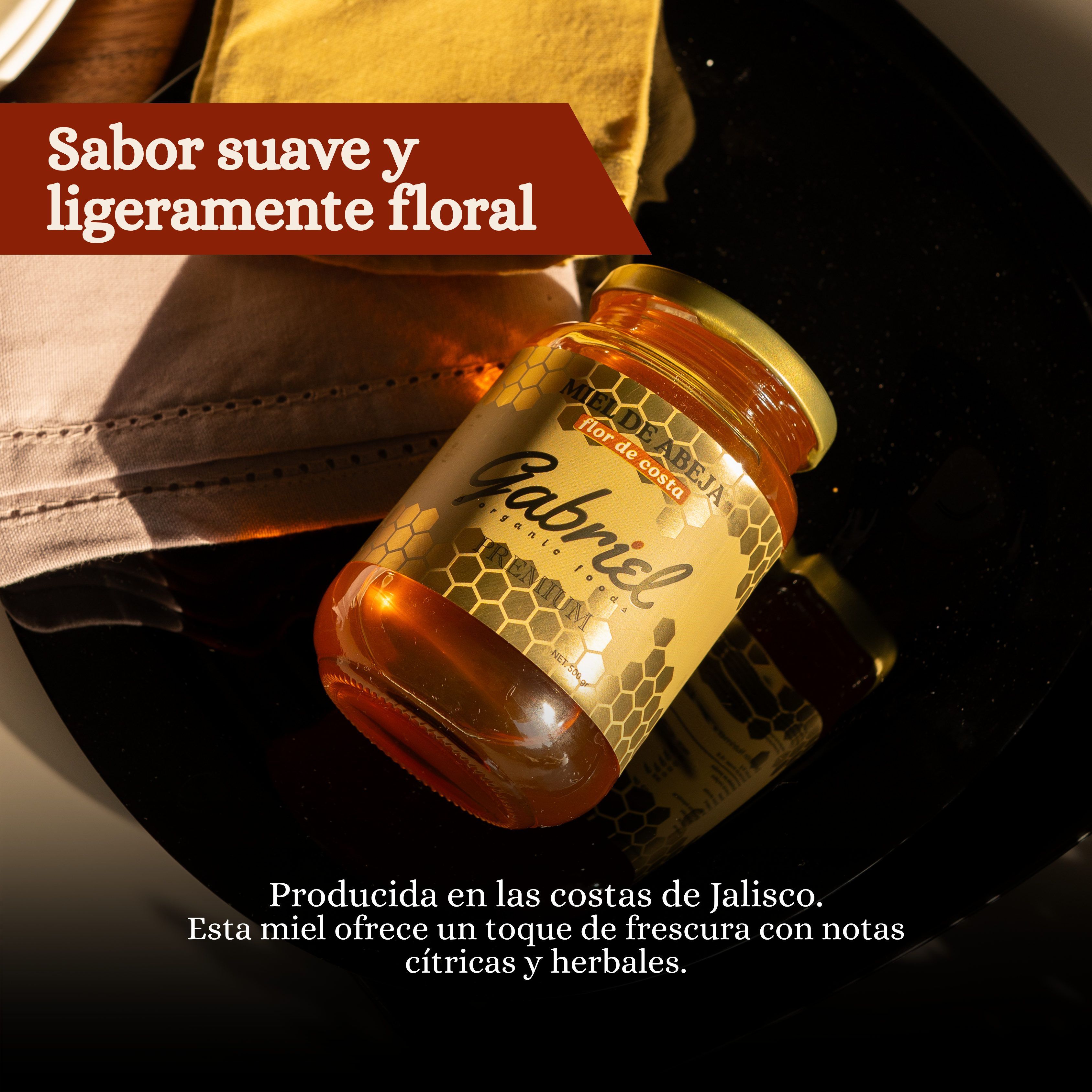 Miel de Abeja 100% Pura de Flor de Costa (500 g)