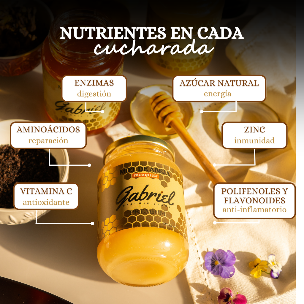 Miel de Abeja 100% Pura de Flor de Mezquite (500 g)