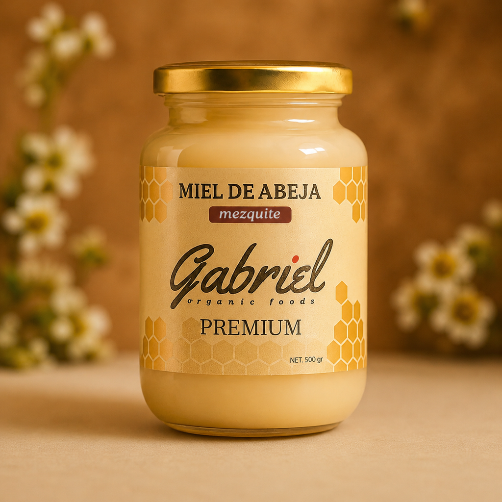 Miel de Abeja 100% Pura de Flor de Mezquite (500 g)