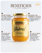 Miel de Abeja 100% Pura de Flor de Azahar (500 g)