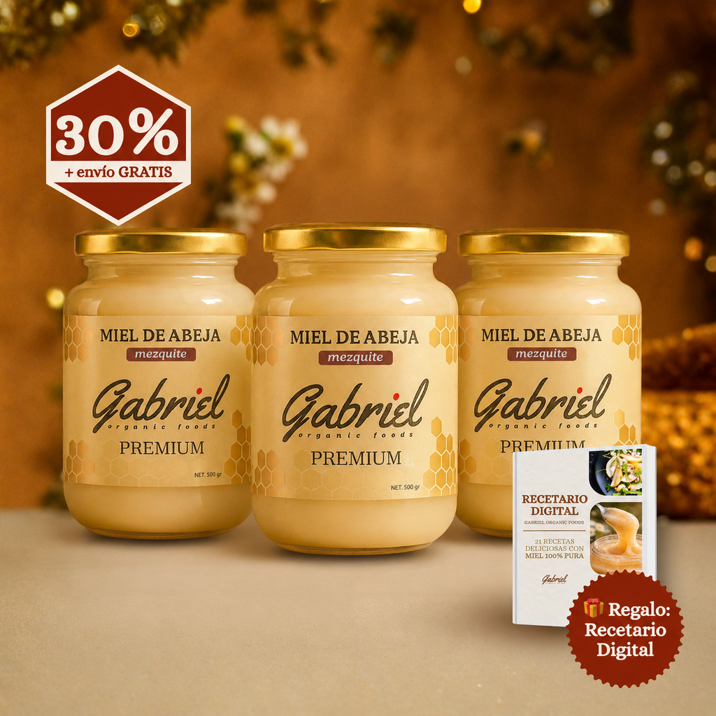 Miel de Abeja 100% Pura de Flor de Mezquite (500 g)