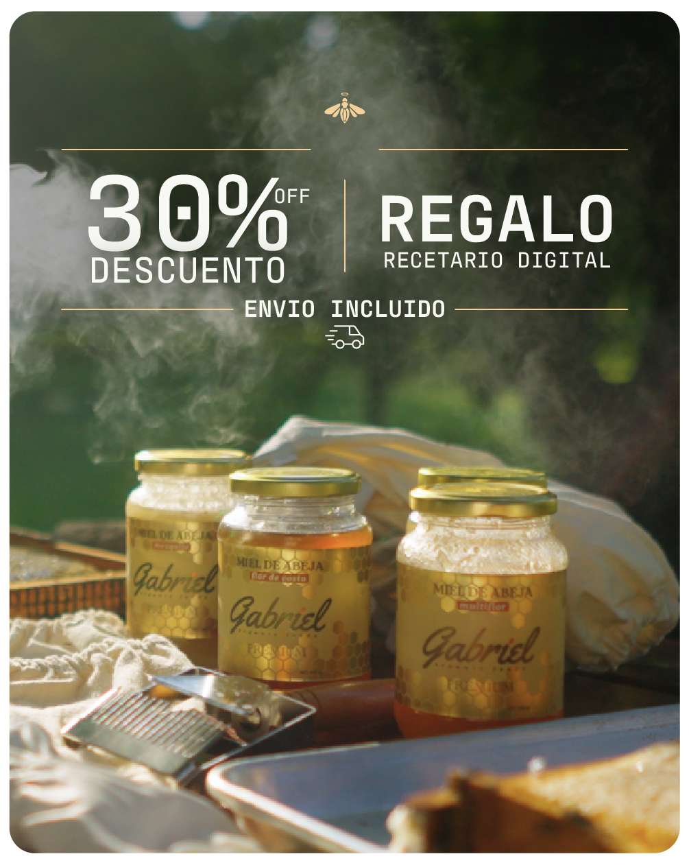Miel de Abeja 100% Pura de Flor de Azahar (500 g)