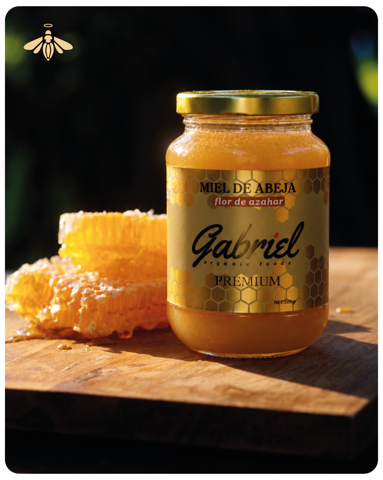 Miel de Abeja 100% Pura de Flor de Azahar (500 g)