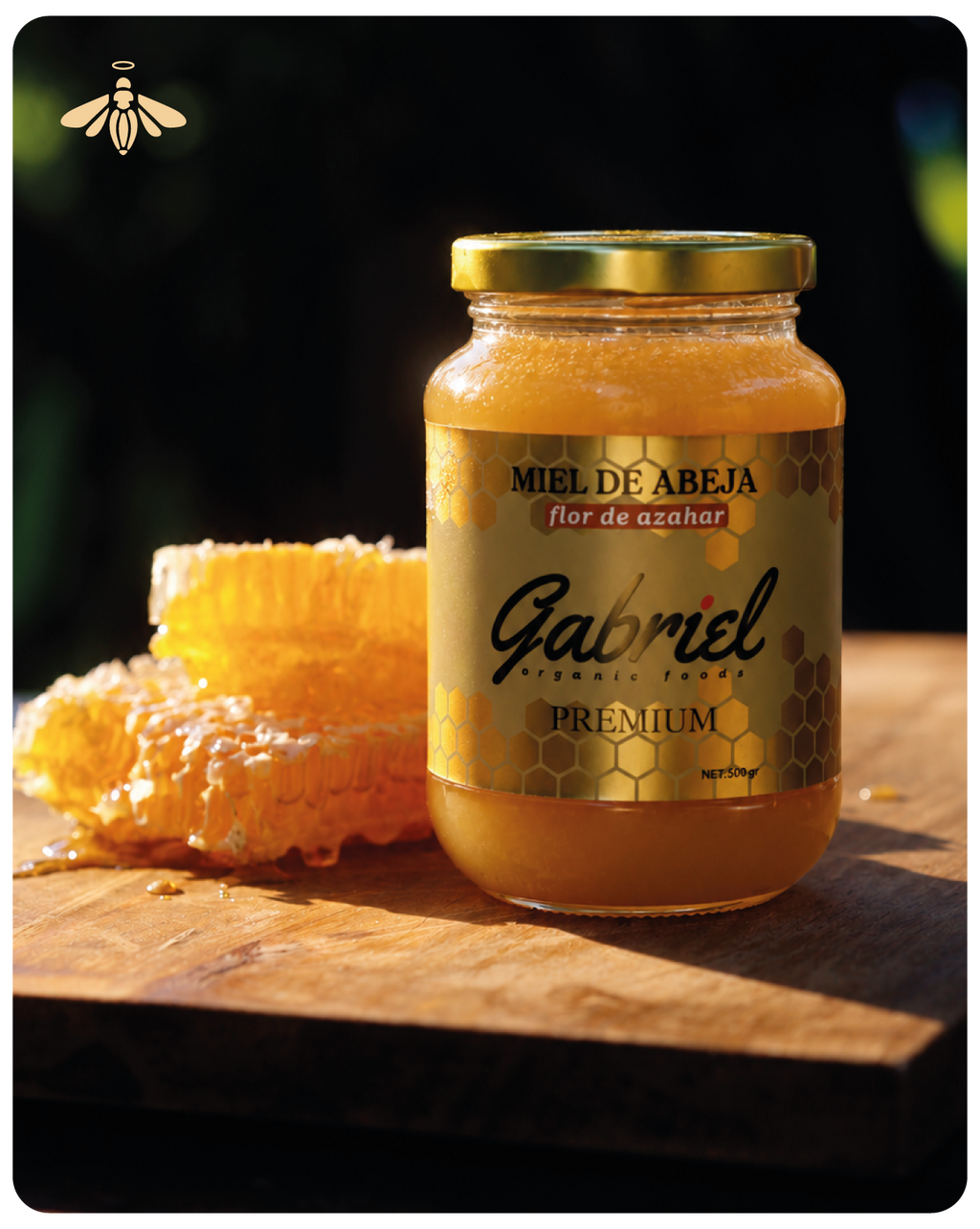 Miel de Abeja 100% Pura de Flor de Azahar (500 g)