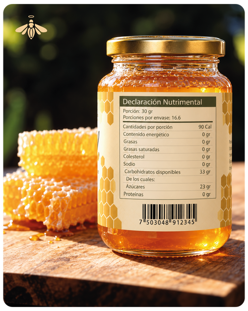 Miel de Abeja 100% Pura de Flor de Azahar (500 g)