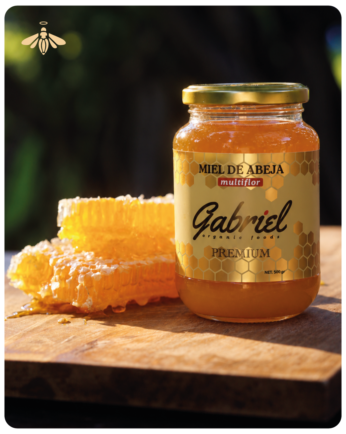 Miel de Abeja 100% Pura de Multiflor (500 g)