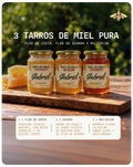 Paquete de 3 Tarros de Miel Pura: Flor de Azahar, Flor de Costa y Multiflor (1.5 kg.)